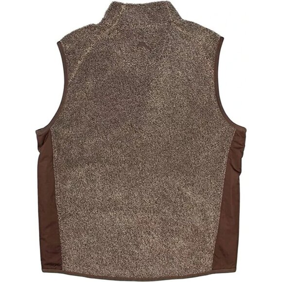Tommy Bahama Men's Small Espresso Cascade Cozy Plush Full Zip Vest with Pockets - Picture 2 of 5